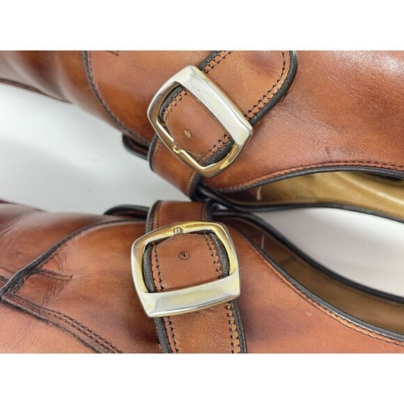 Allen Edmonds Mens Cornell Chili Cognac Brown Monk Strap Leather Shoes Size 9.5D main image 9